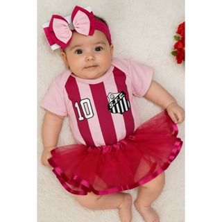 Body Bebê  Infantil Menina  time  praiano, torcida jovem, peixe  rosa Temático Menina Mesversario Fantasia em Oferta na Shopee