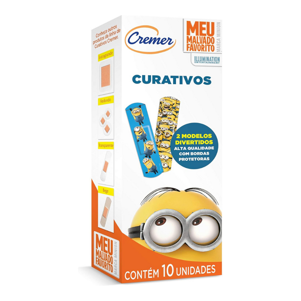 Curativo Cremer Minions Com 10 Unidades em Oferta na Shopee
