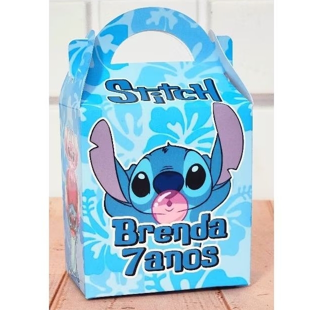 Caixa Maletinha Surpresa Stitch Lembrancinha Personalizada lilo Stitch festa infantil