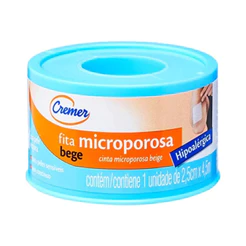 Fita Microporosa Bege 2,5cm X 4,5m Cremer