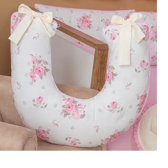 Almofada Para Amamentação Floral Rosa Harmonia (PROMOÇÃO)