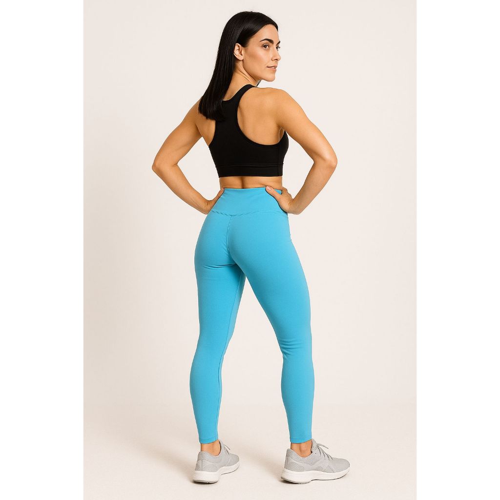 Calça Legging Poliamida Academia Esportiva Fitness Lisa Cintura Alta em Oferta na Shopee