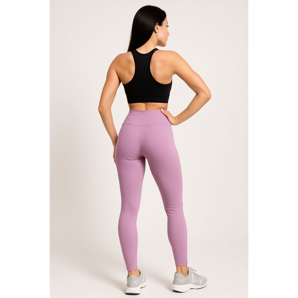 Calça Legging Poliamida Academia Esportiva Fitness Lisa Cintura Alta