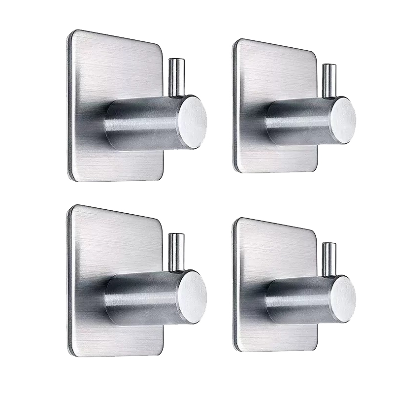 4 Ganchos de Aço Inoxidável 304 com Adesivo Reforçado - Suporta 8kg, Instalação Sem Furos em Oferta na Shopee