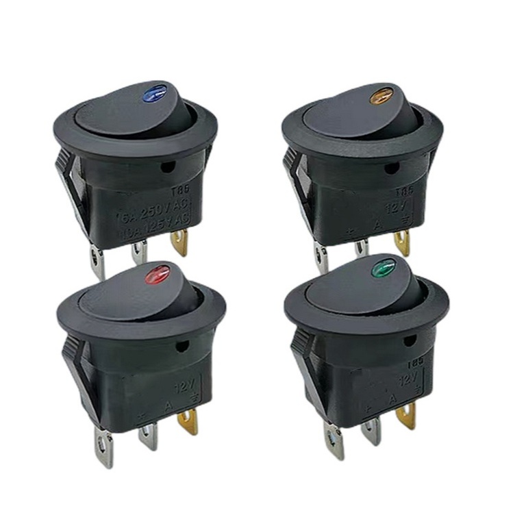 Botão Auxiliar Interruptor 3 Terminais Led On Off 12v