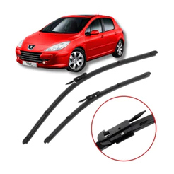 Par Palheta Limpador Parabrisa Dianteiro Peugeot 307 2006 2007 2008 2009 2010 2011 2012
