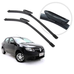 Par Palheta Limpador Parabrisa Dianteiro Renault Sandero Logan 2014 2015 2016 2017 2018 2019 2020