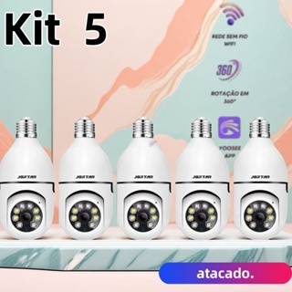 Kit Câmera de segurança a Prova D'água sem fio gira 360 com app Yousee full HD visão notturna Jortan JT-8177 em Oferta na Shopee