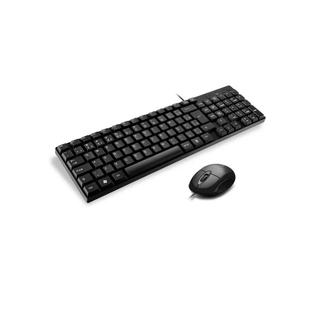 Kit Teclado E Mouse Com Fio Multilaser Conexão Usb Preto