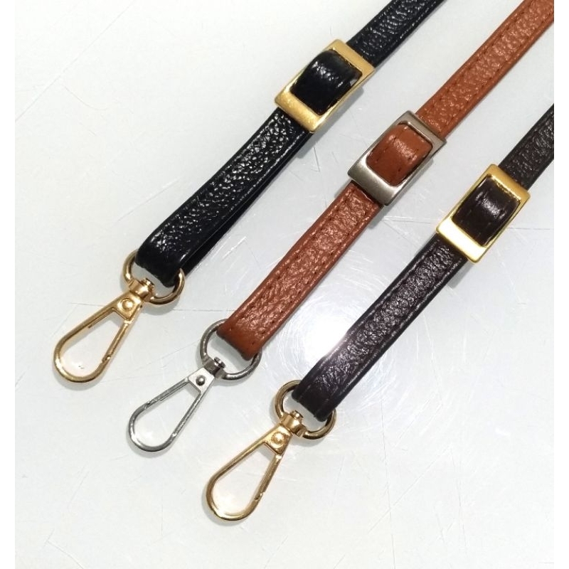 Couro Legítimo Alça para Bolsa Dobrada Costurada 1,40mX1,3cm Qualidade Preta Caramelo Marrom Longa Transversal