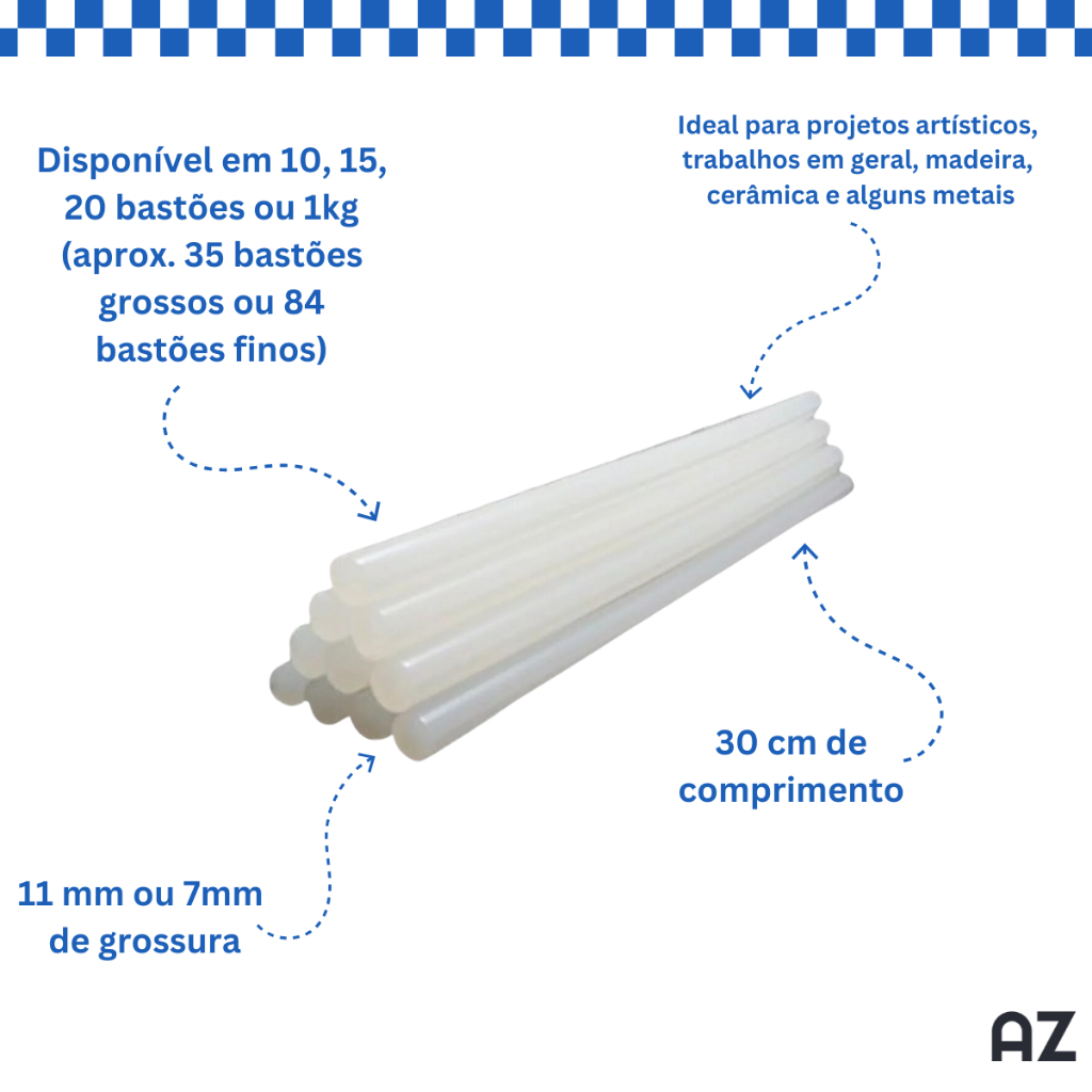 Bastão De Cola Quente Grossa e Fina 11mm 7mm 10/15/20 ou 1kg 30 Cm Transparente