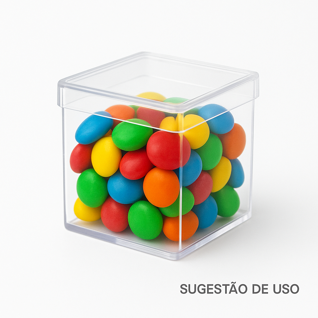 Kit Festa - 15 Caixinhas acrilicas 6x6 cm para festas aniversarios decoracao lembrancinhas e bombons em Oferta na Shopee