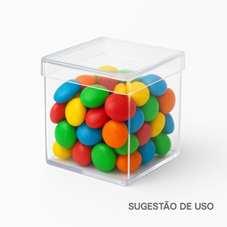 Kit Festa - 15 Caixinhas acrilicas 6x6 cm para festas aniversarios decoracao lembrancinhas e bombons em Oferta na Shopee