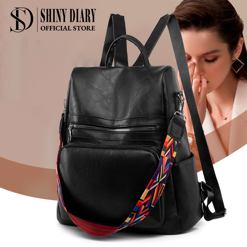 Shiny Diary Mochila Feminina Escolar Bolsa Grande Moda Impermeável Resistente para Viagem Trabalho