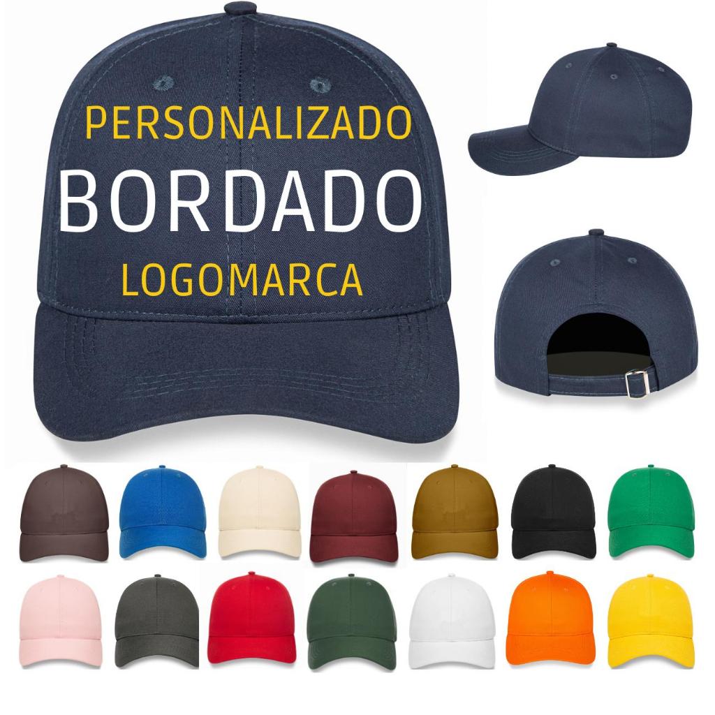 Boné Personalizado Bordado Aba Curva Frase Logomarca Unissex Regulável em Oferta na Shopee