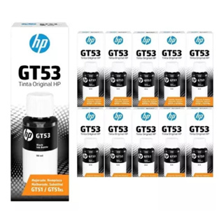 10 Refil Tinta Preto Hp Gt53 Tinta Black em Oferta na Shopee