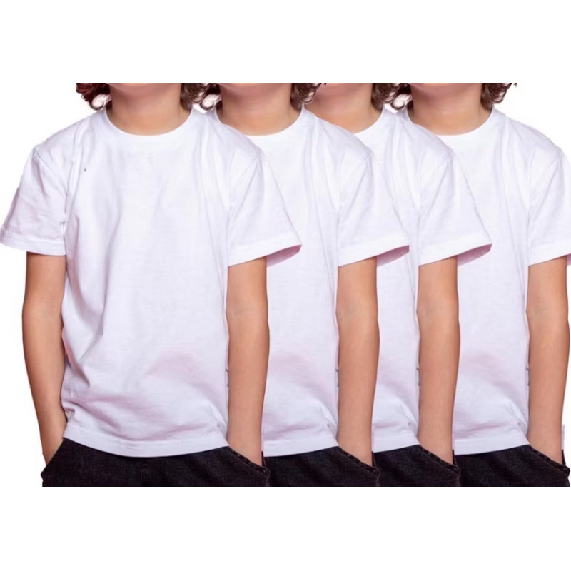 Kit 10 Camisas Infantil do 1 ao 14 anos 100% Poliéster