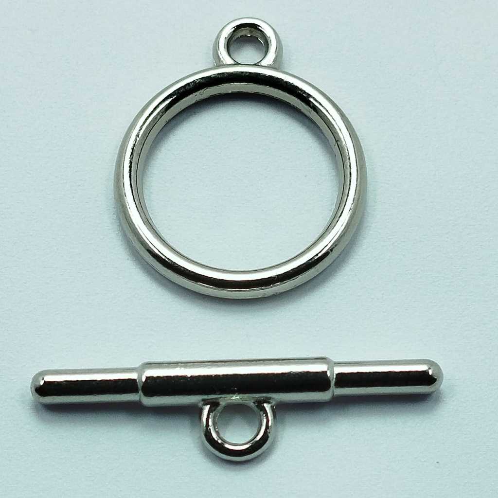 Fecho T formato de Flor e Argola em Metal 10 pares.