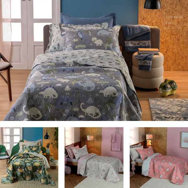 Kit Cobre Leito Infantil 3 peças Casal Appel Estampado - Casual Kids em Oferta na Shopee