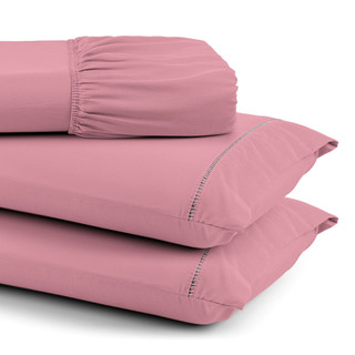 Kit Lençol Cama Casal Queen King Solteiro Berço Micropercal Acetinado Varias Cores Dispon…