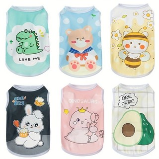 Camisa Pet Estampada Fofa Roupa Cachorro Respirável Tamanho L