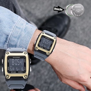Relógio Masculino Digital De Pulso Moda À Prova D 'Água Eletrônico Esportivo Multifuncional em Oferta na Shopee