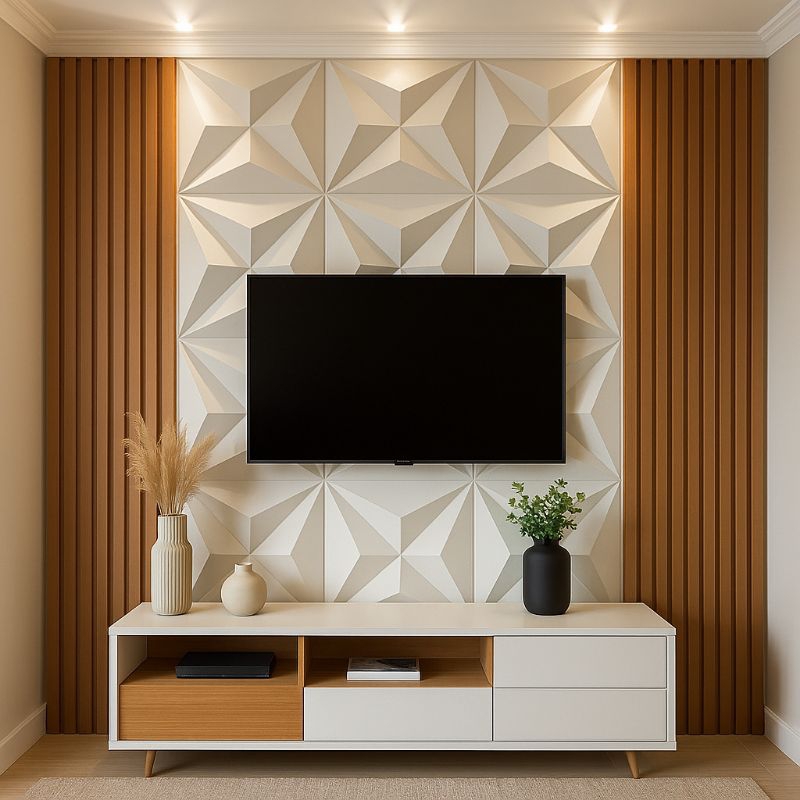 Kit Até 40 Placas 3D Decorativa Revestimento Painel de Parede - Envio Rápido