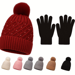 Kit Touca FEMININA Confortável De Lã + Luva Lã Frio Envio Imediato em Oferta na Shopee