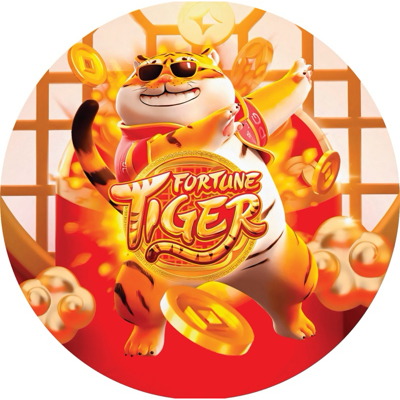 Painel de Festas Redondo com Acabamento em Elástico Fortune tiger tigrinho em Oferta na Shopee