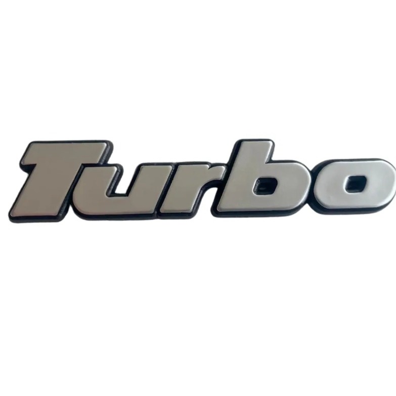 Emblema Turbo Gol Parati Voyage Santana Gti Gt Gts Cor Cinza
