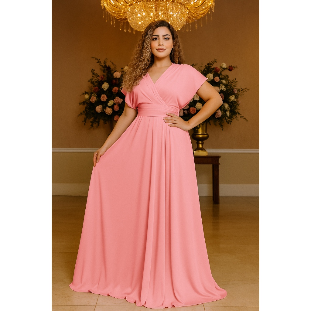 Vestido longo de festa multiforma madrinha casamento