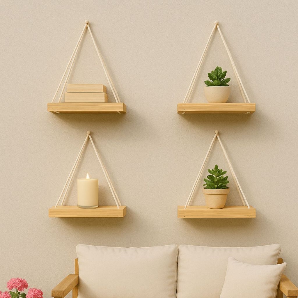 Kit Prateleira Decorativa suspensa Suporte Para plantas Mini Suculenta plantas Artificiais em Oferta na Shopee