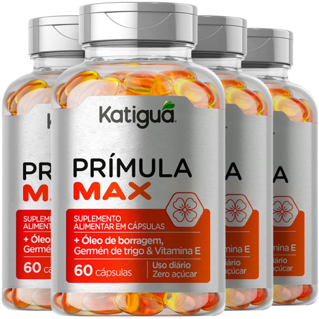Óleo De Prímula E Borragem Prímula Max 60 Cápsulas Katiguá