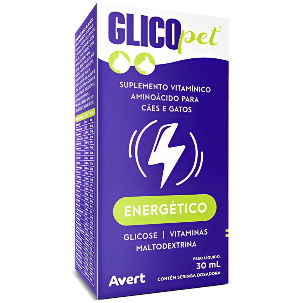 Glicopet Suplemento Vitamínico Para Cães E Gatos 30ml Avert em Oferta na Shopee