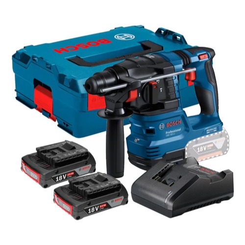 Martelete Rompedor Bosch GBH 185-LI 18V com 2 Baterias e Maleta Carregador Bivolt - Brushless Sem Fio Profissional em Oferta na Shopee