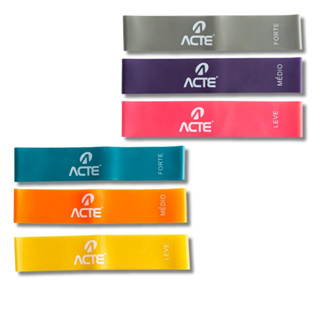 Kit com 3 Faixas Elasticas Mini Band Acte T71 em Oferta na Shopee