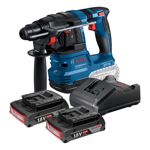 Martelete Rompedor Bosch GBH 185-LI 18V com 2 Baterias 2Ah e Carregador Bivolt | Brushless Sem Fio Profissional em Oferta na Shopee