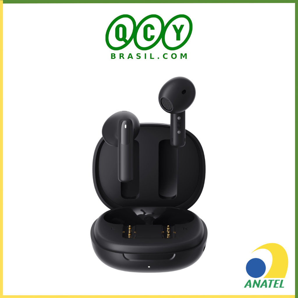Fone de Ouvido QCY E20 ANC Sem Fio Bluetooth 5.4, Áudio Adaptivo, Drive 13MM, Microfone AI, Até 24 Horas de Reprodução - Audio
