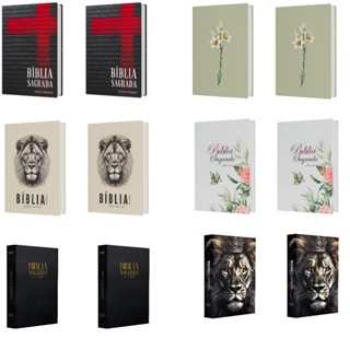 Kit Família: 2 Bíblias Sagradas NVI/ACF - Letra Grande e Texto Claro em Oferta na Shopee