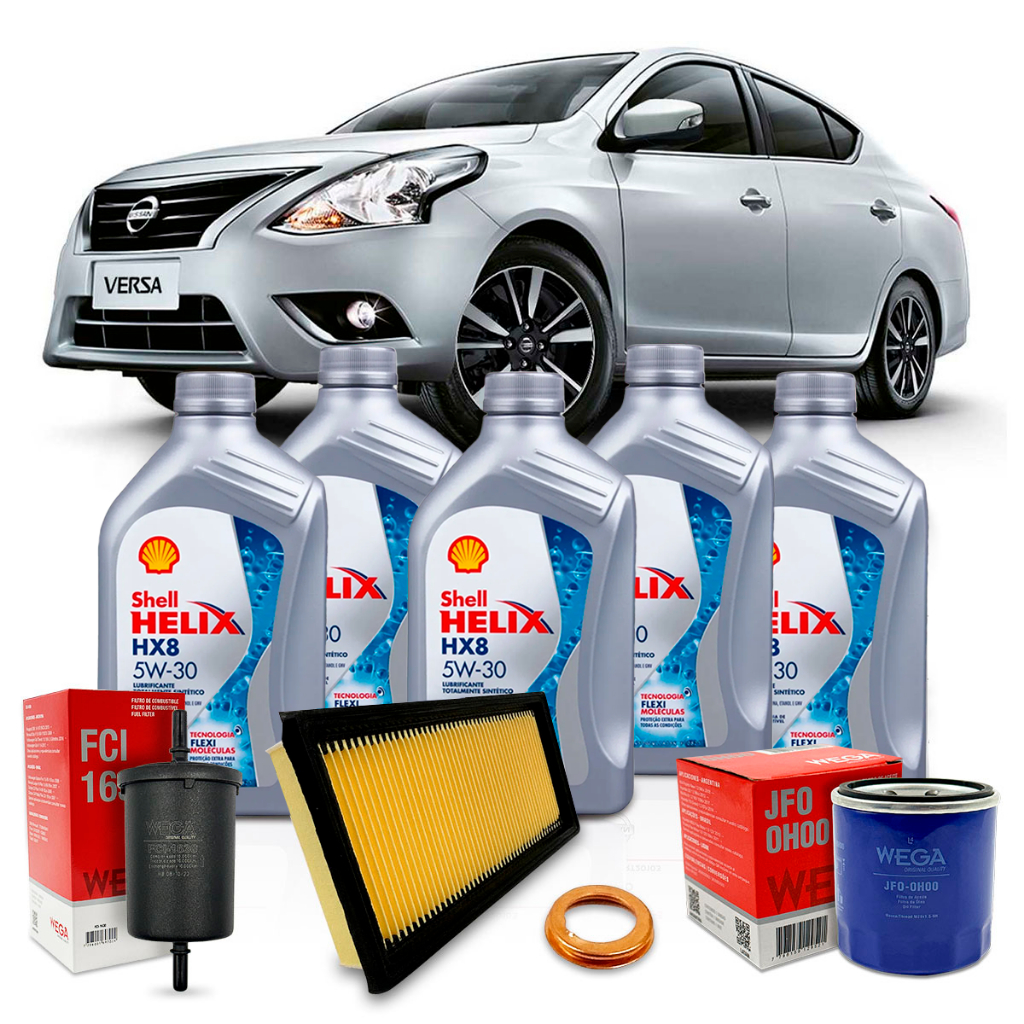 Kit Revisão Troca De Oleo 5w30 Nissan Versa 1.6 2011 A 2020 em Oferta na Shopee