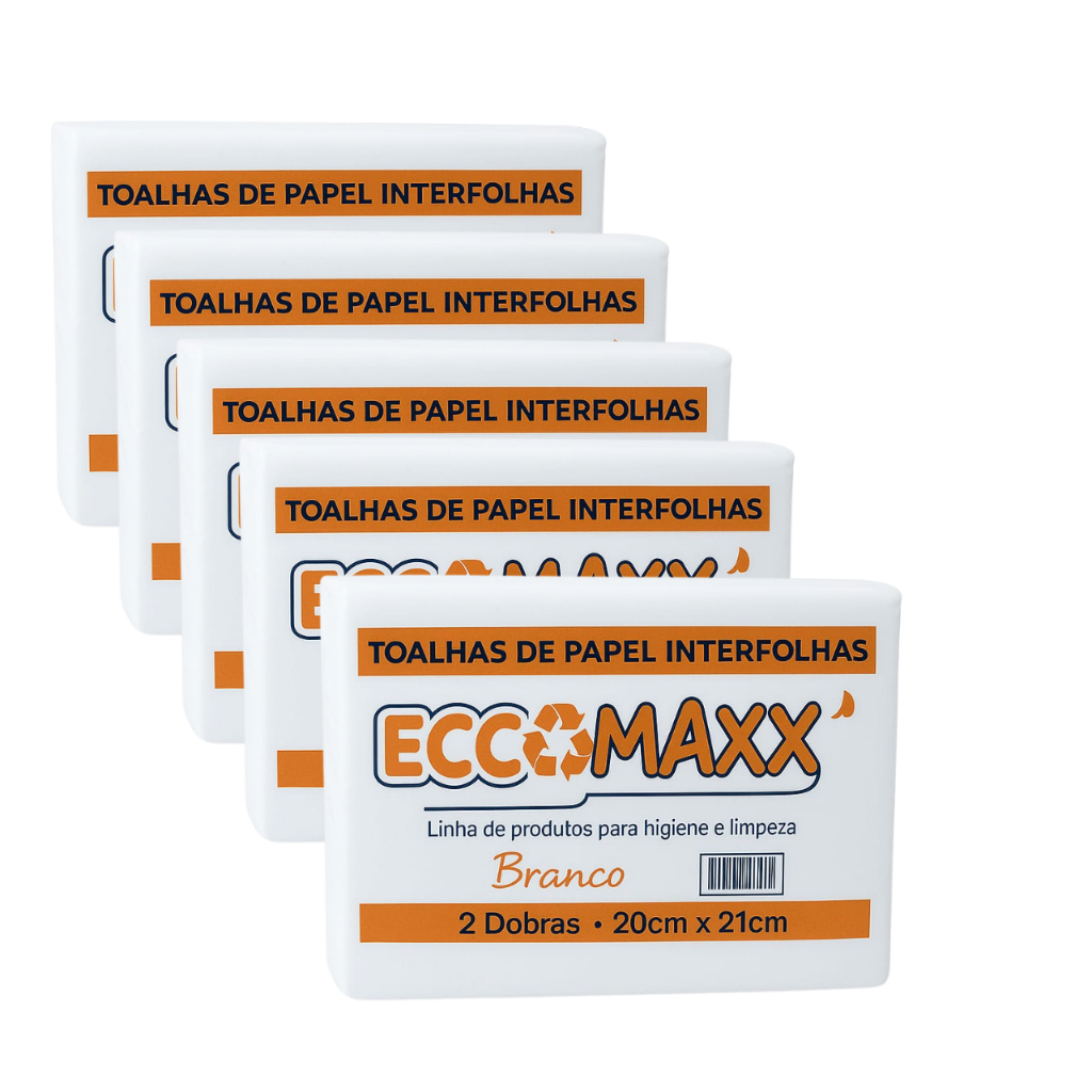 Kit com 5 interfolhas Eccomaxx 20x21 Branco em Oferta na Shopee