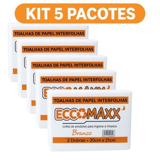 5 Pacotes de Papel Toalha Interfolha ( 5000folhas aprox. ) em Oferta na Shopee