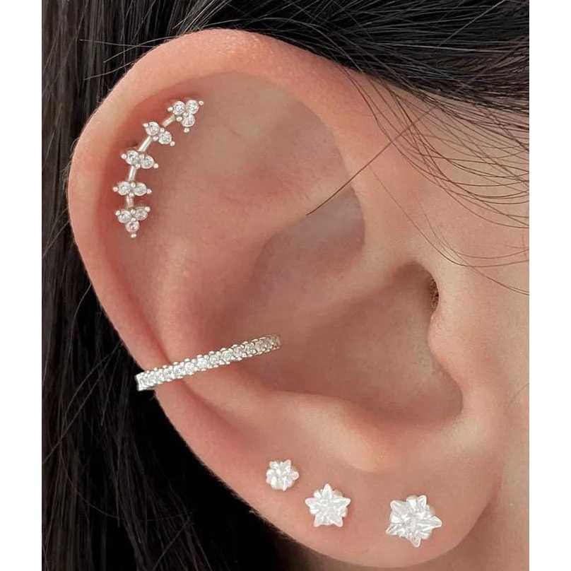 Piercing Conch Prata Legitima 925 Orelha Moderno Joia Zicornias Luxo 12mm Argola