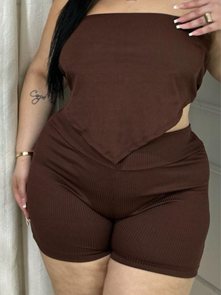 DRAPA PLUS - Conjunto Hanna Moda Curvy Plus Size promoção em Oferta na Shopee