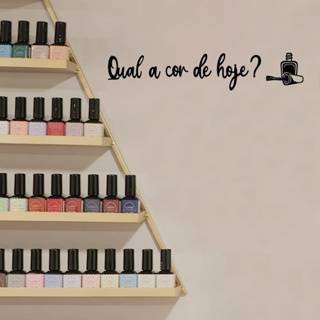 Frase Qual a Cor de Hoje, Letreiro para Salão de Beleza Quadro Decorativo de Parede em MDF 3mm em Oferta na Shopee