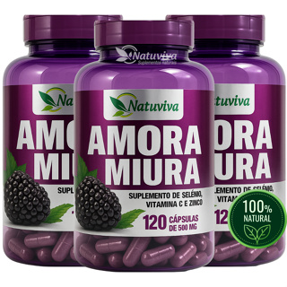 Natuviva Amora Miura | Suplemento de Selênio, Vitamina C e Zinco | 120 Cápsulas de 500mg em Oferta na Shopee
