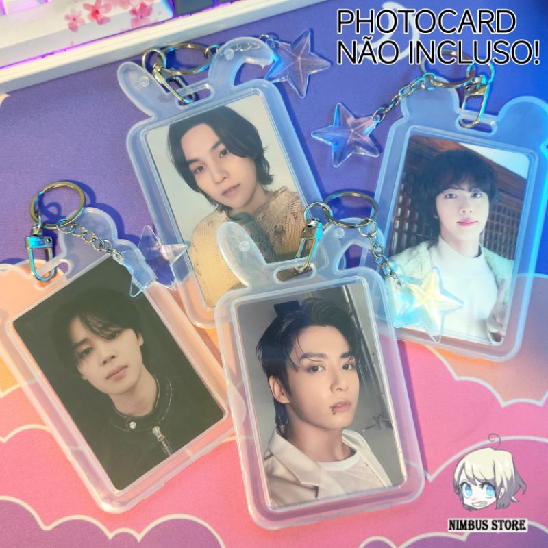 Chaveiro para photocard holder Kpop Idol pingente estrela