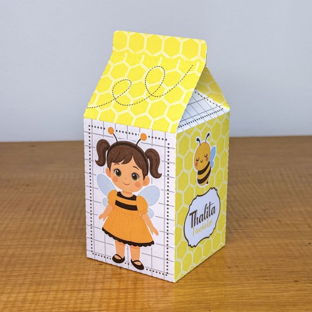 Caixa Milk Personalizada | Chá de bebe | Lembrancinha Abelha Abelhinha