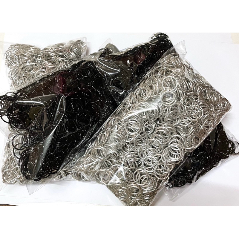 1000 Argolas em Alumínio 13mm – Para Montagem de Lustres, Artesanato, Tranças e Box Braids