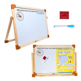 Quadro Branco Infantil com Suporte 70x50cm Brinquedo Educativo - Carimbras - 6 anos